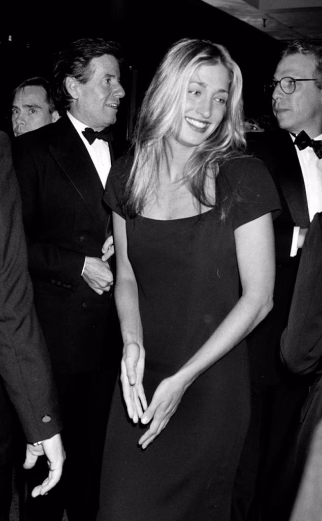 Carolyn Bessette Kennedy stunning in a black dress